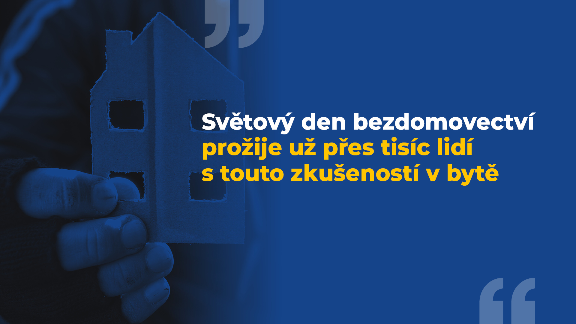 Dnes je světový den bezdomovectví. Už přes tisíc lidí, kteří dříve byli bez střechy nad hlavou, jej prožije v bytě